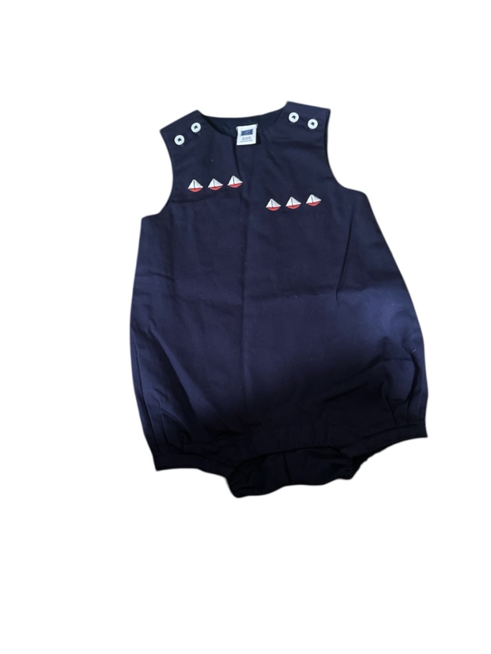Janie and Jack Navy Sailboat Embroidered Bubble Romper
 3-6 months 
NWT